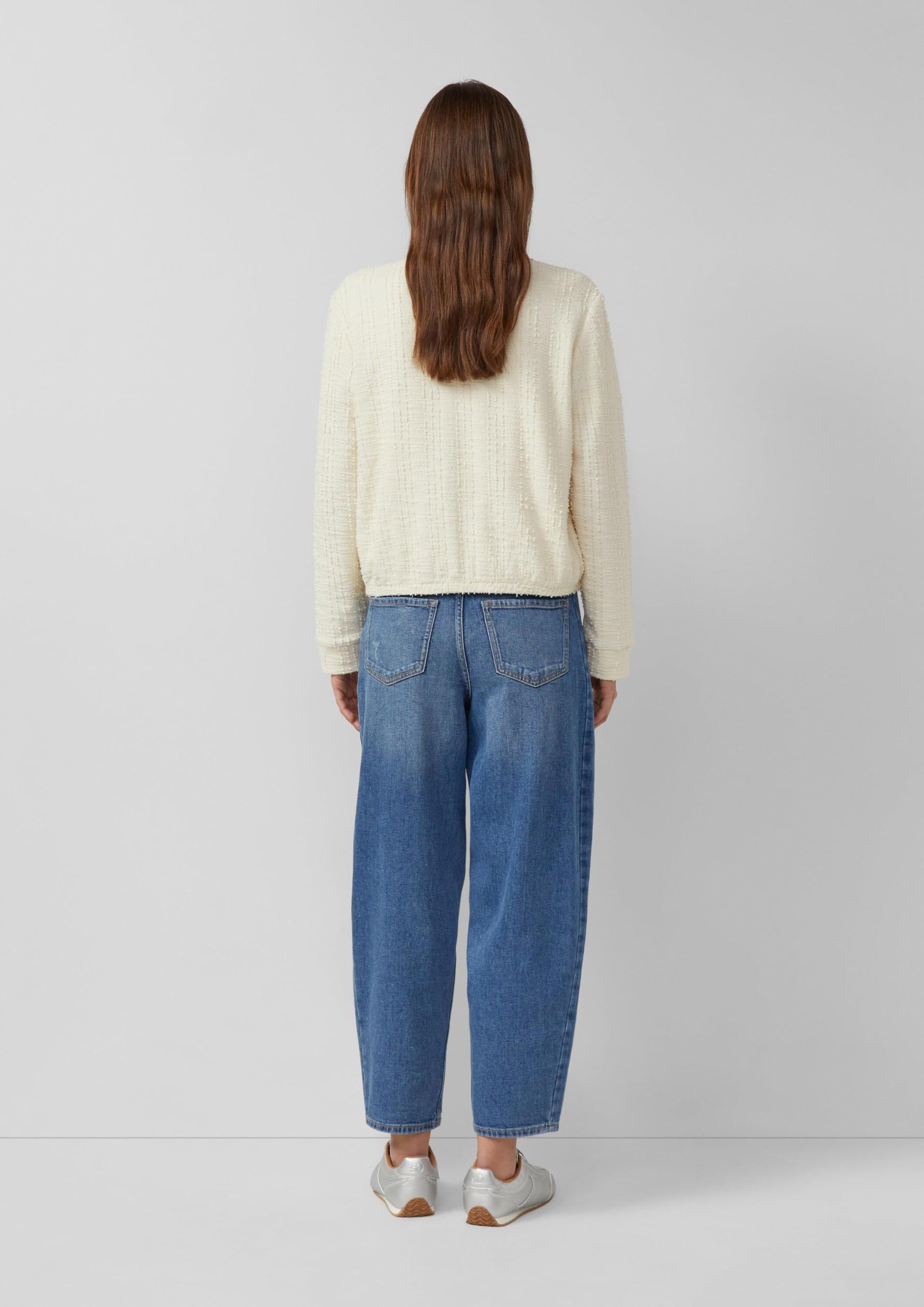 s.Oliver Red Label Sweatshirt-Jacke strukturiert Taschen