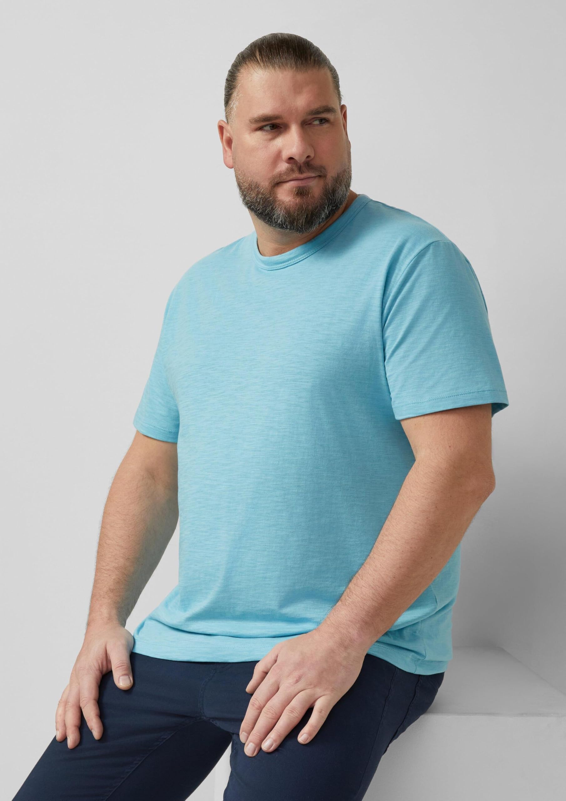 s.Oliver Herren T-Shirt Crew-Neck Big Size navy XXL