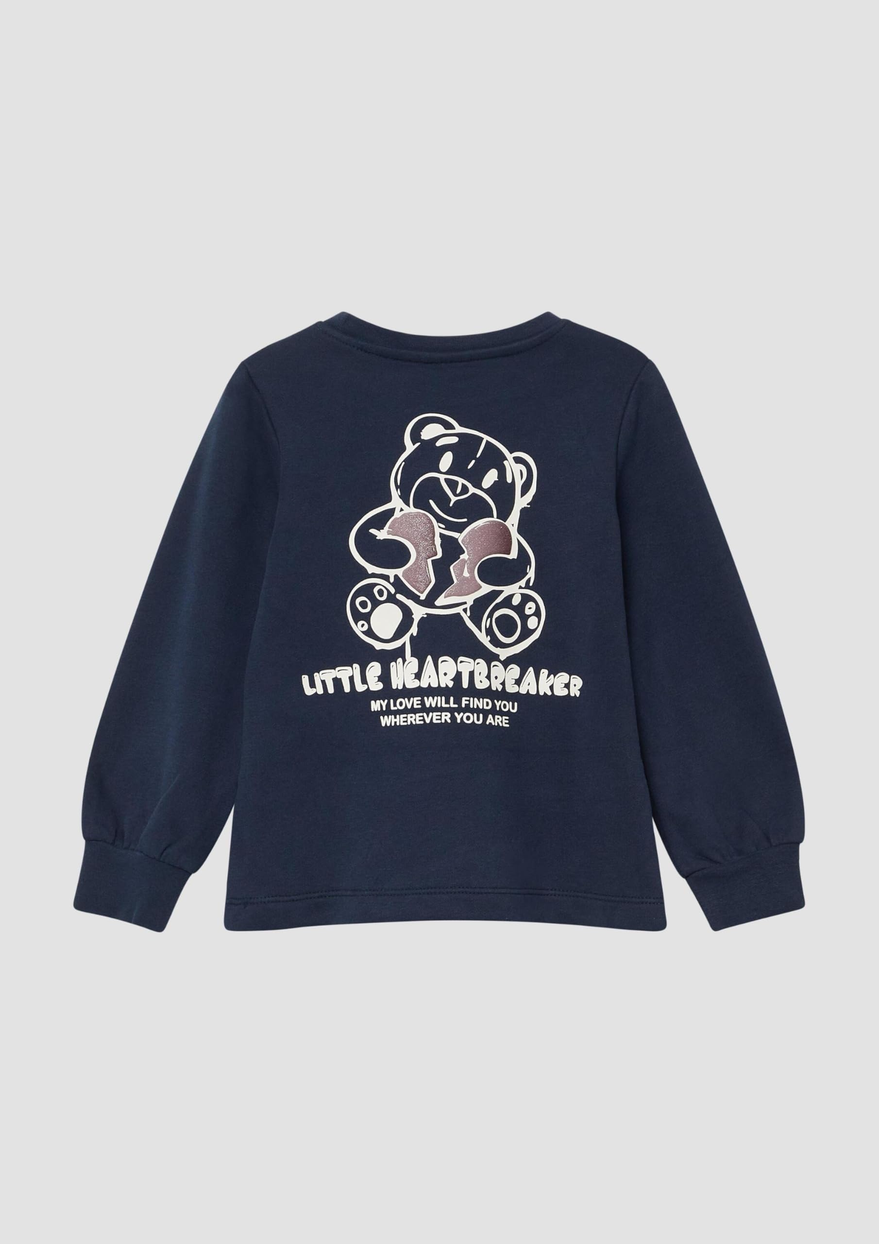 s.Oliver RED LABEL Rückenprint Sweatshirt navy kuschelig