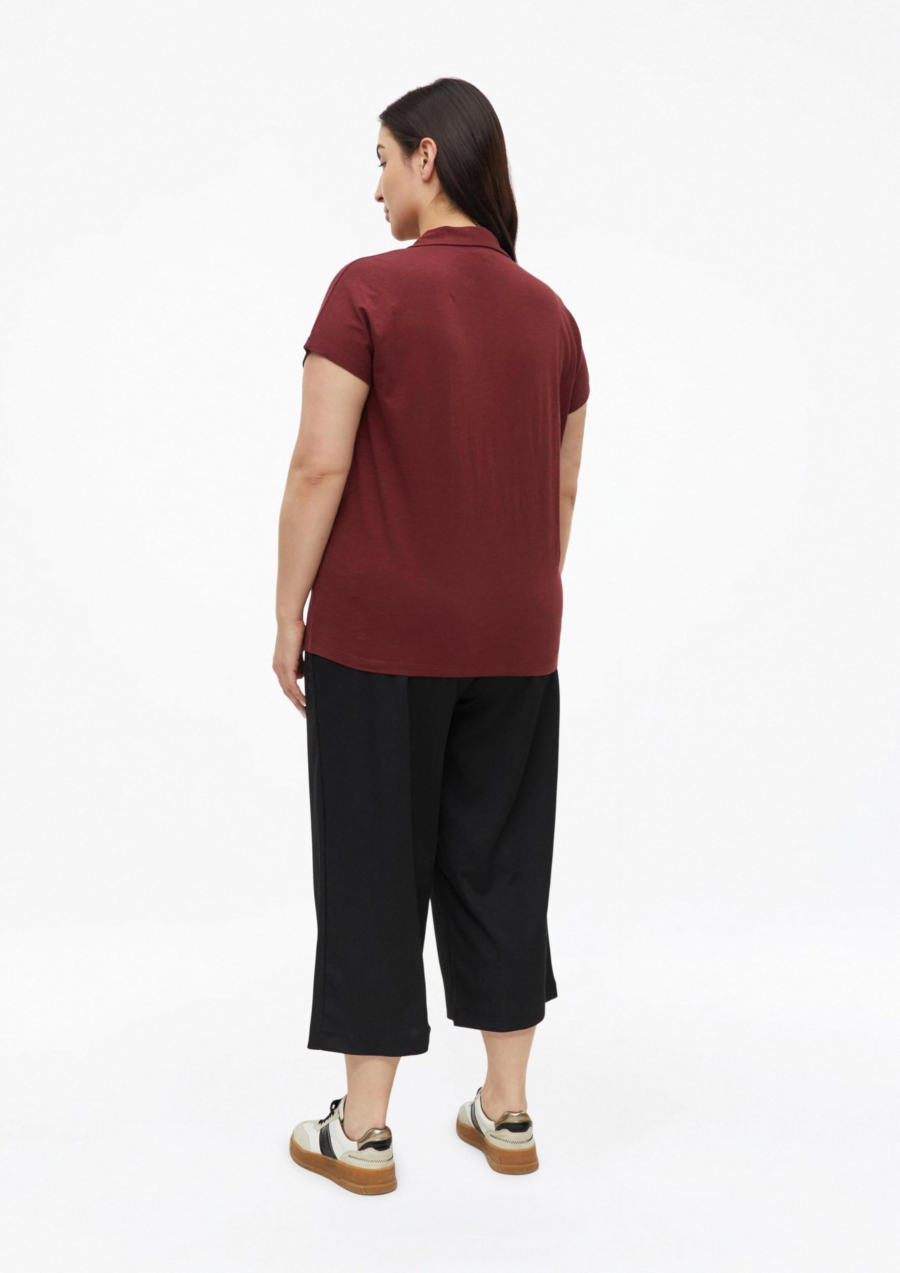 s.Oliver RED LABEL Poloshirt ärmellos Flammgarn-Jersey