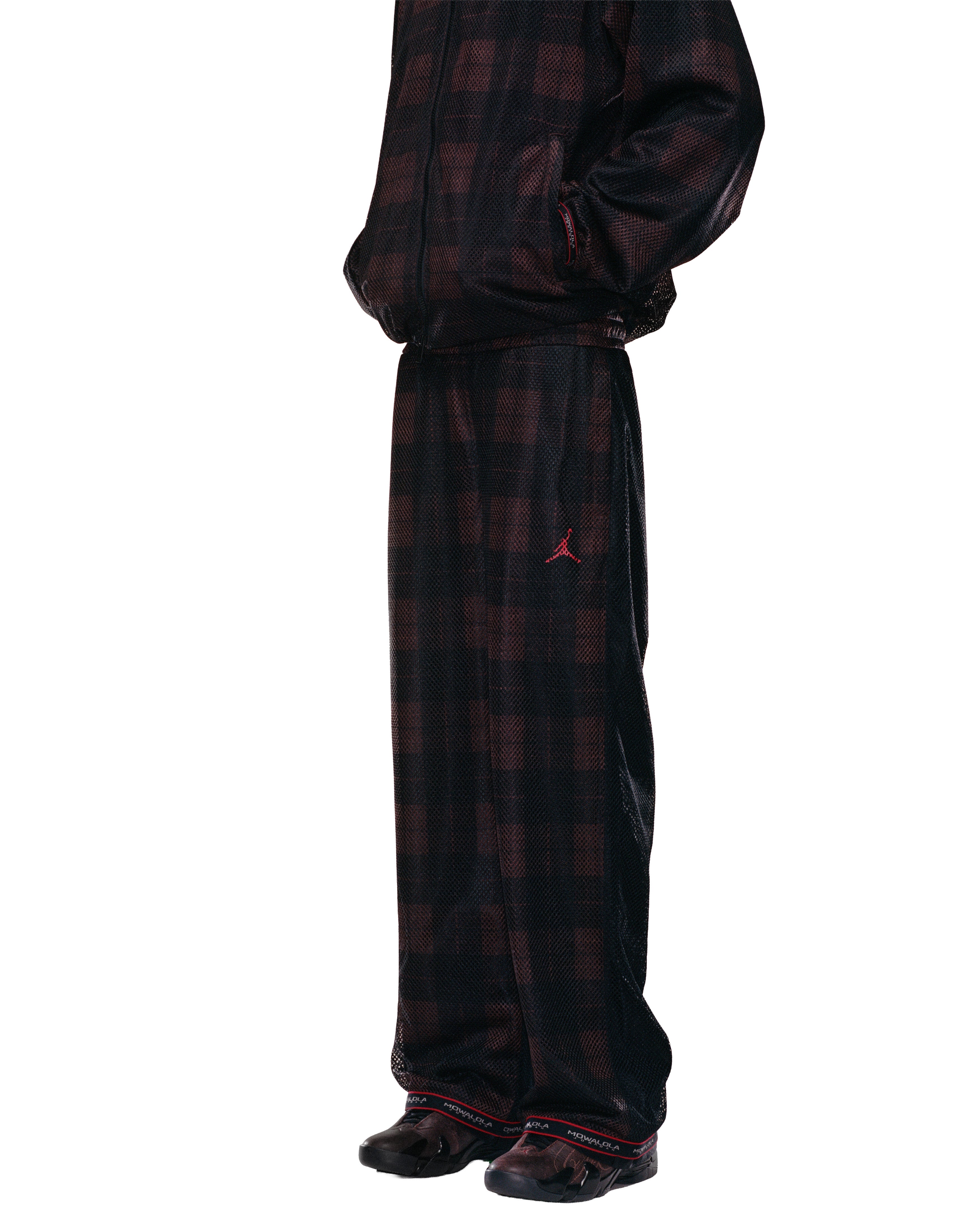 Mowalola Jordan Track Pants Hose Schwarz Mesh
