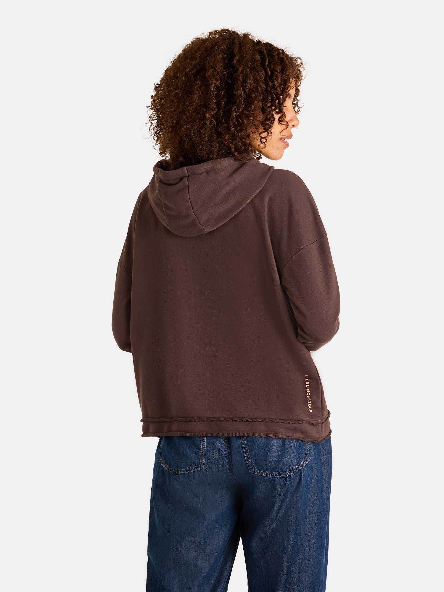 Lieblingsstück RixaL Hoodie Baumwollmix dark brown
