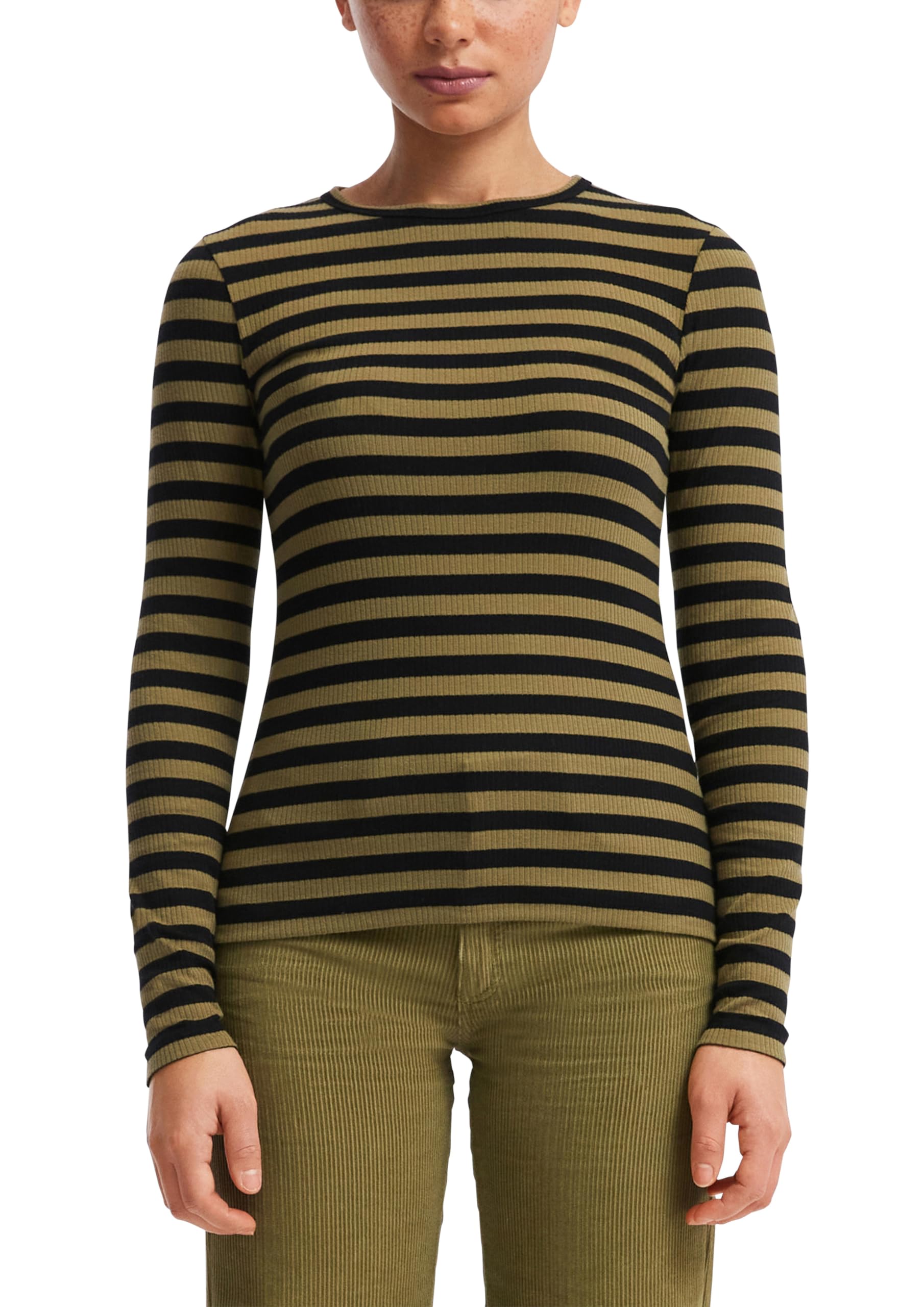 s.Oliver Junior Longsleeve gerippt slim schwarz