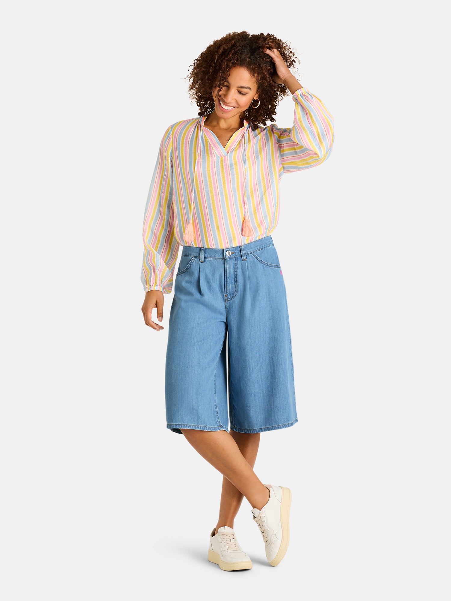Lieblingsstück Bermuda-Shorts aus Lyocell light denim