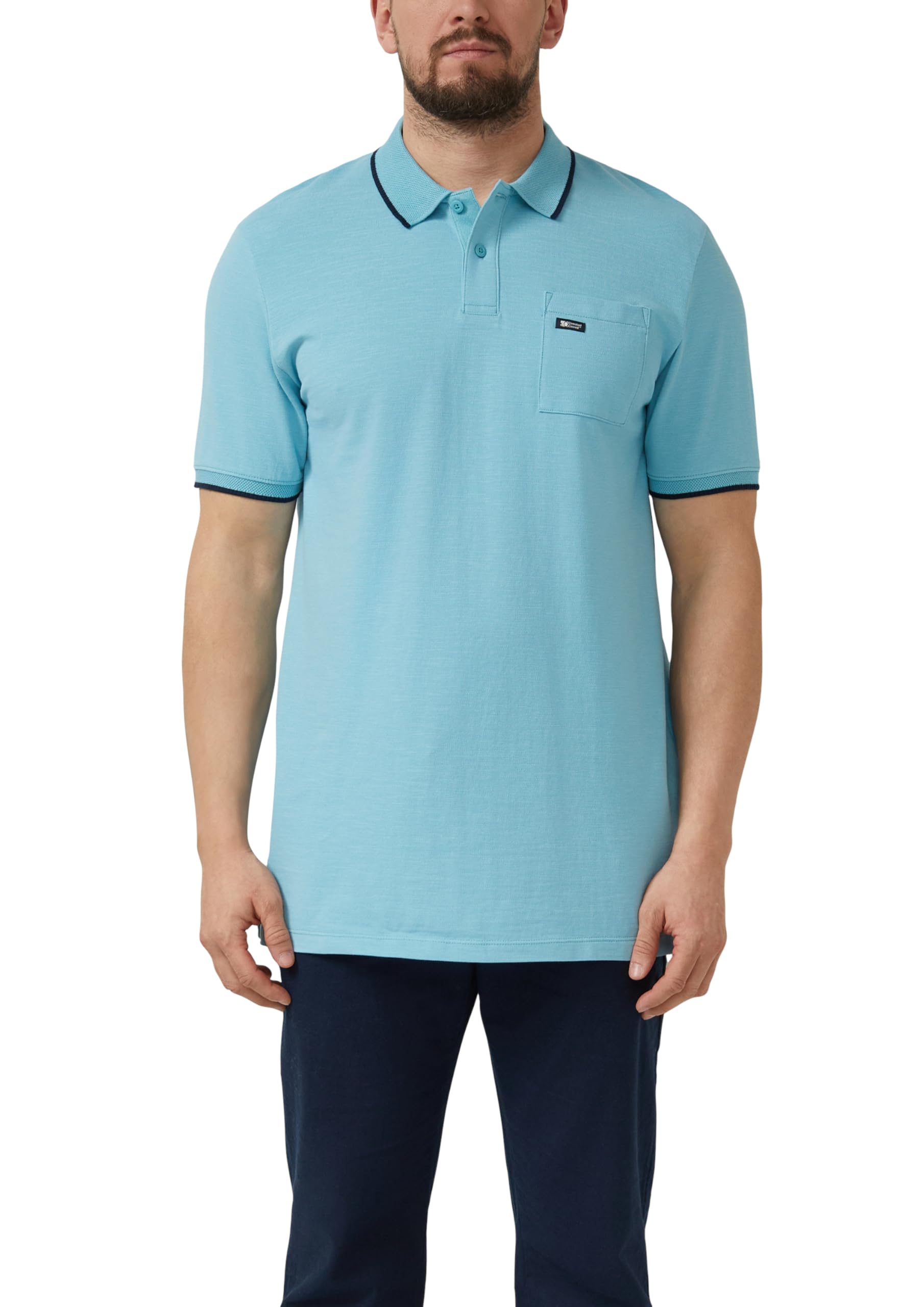 s.Oliver Junior Poloshirt Flammgarn-Piqué Navy Brusttasche