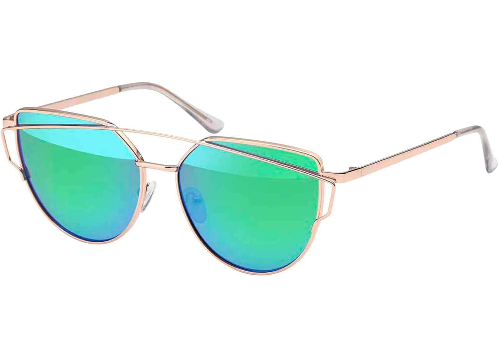 BEZLIT Rundglas Sonnenbrille Silber verspiegelt UV400