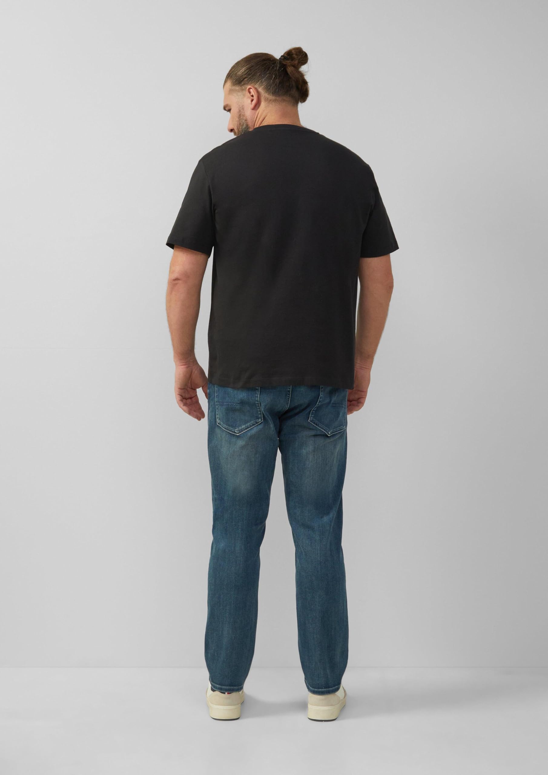 s.Oliver T-Shirt mit Logo-Print aus Baumwolle weiß