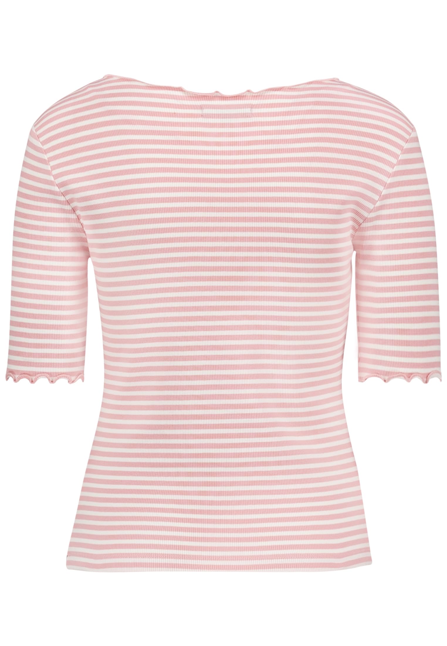zero Halbarm-Shirt mit Raffung Gr.38 Rosé/Cream