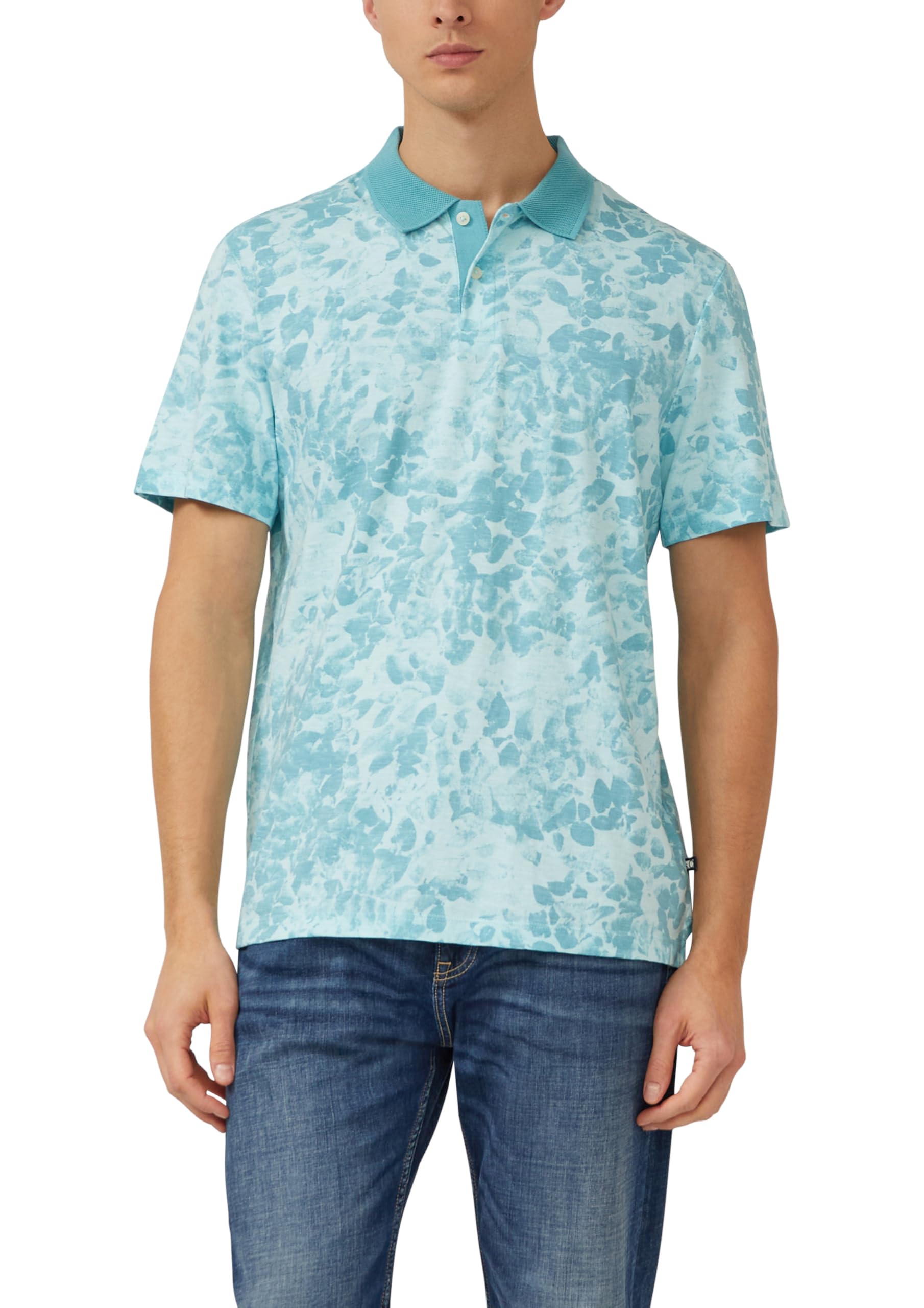 s.Oliver Junior Poloshirt All-Over-Print Flammgarn Beige