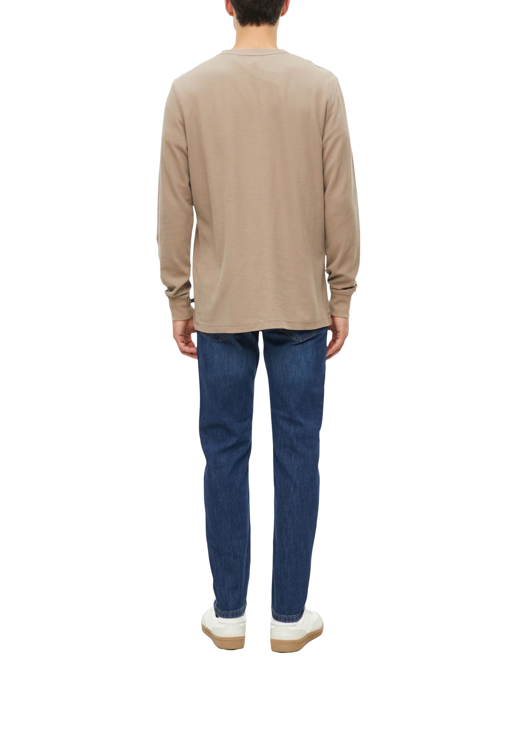 s.Oliver Waffel-Jersey Langarmshirt hellbraun S