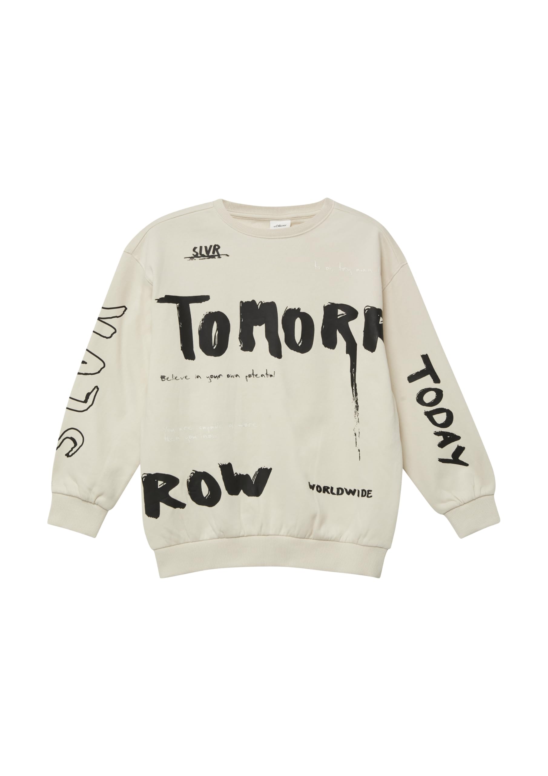 s.Oliver Red Label Sweatshirt All-Over-Print beige 146-152