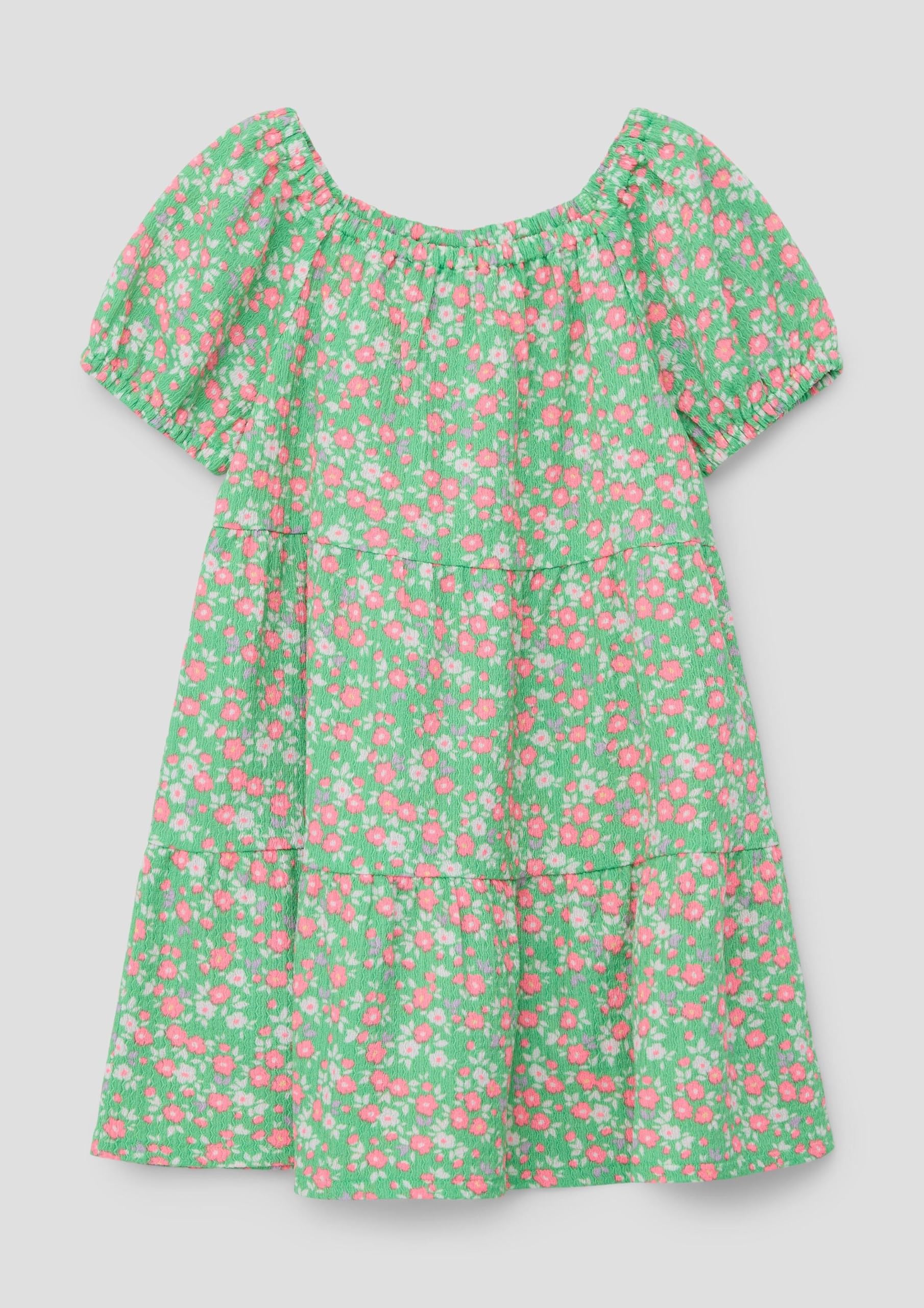s.Oliver Junior Crêpe-Kleid Puffärmel Gr.92