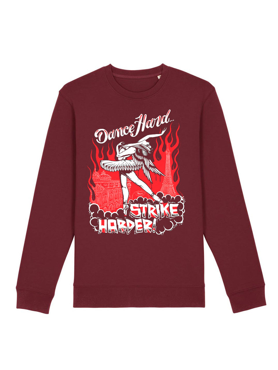 dna merch Pariser Ballerina-Streik Rundhalspullover Schwarz