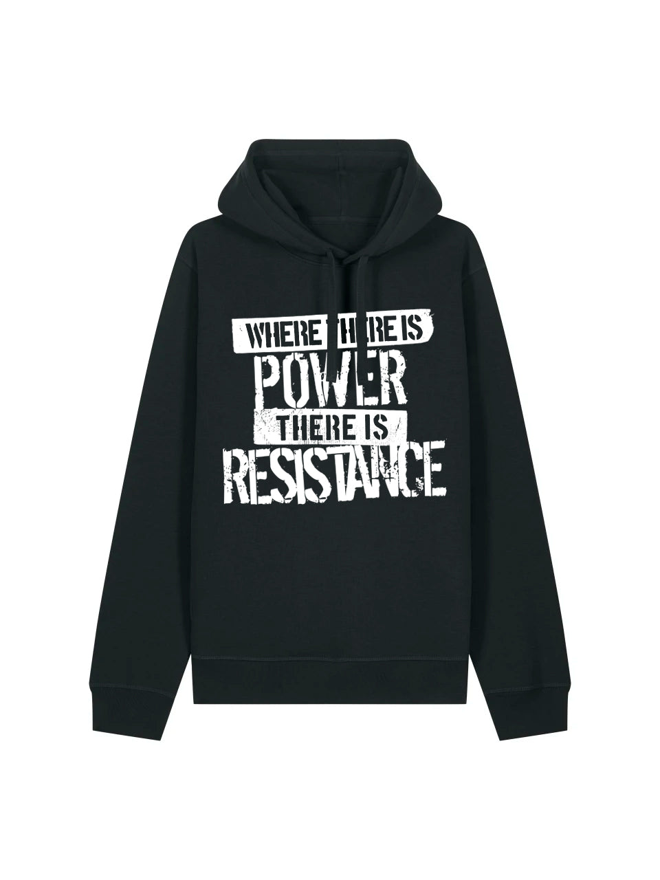 dna merch Macht und Widerstand Power And Resistance Kapuzenpullover Schwarz