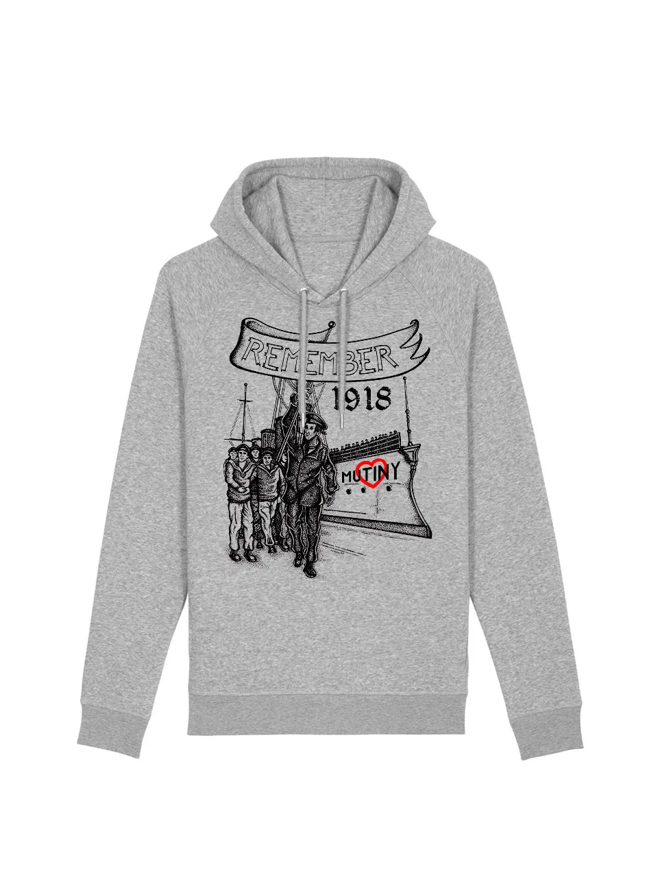 dna merch Kieler Matrosenaufstand Hoodie heidegrau