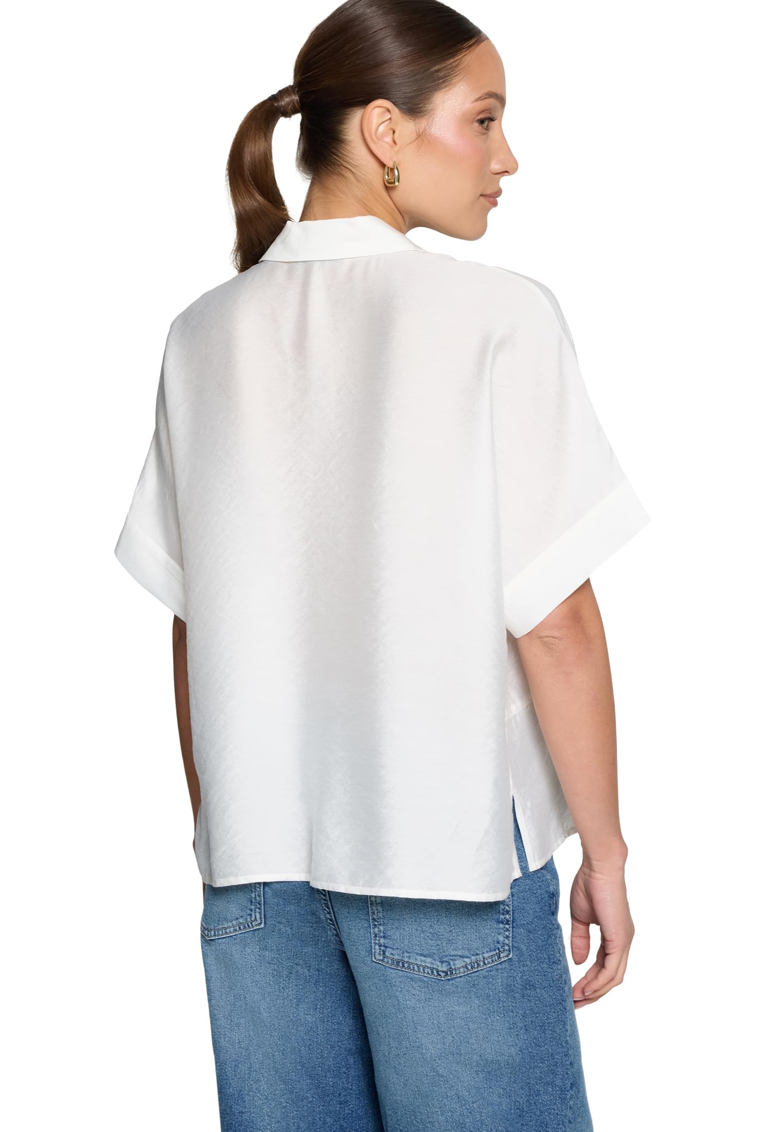 zero Hemdbluse überschnittene Ärmel Offwhite Gr.40