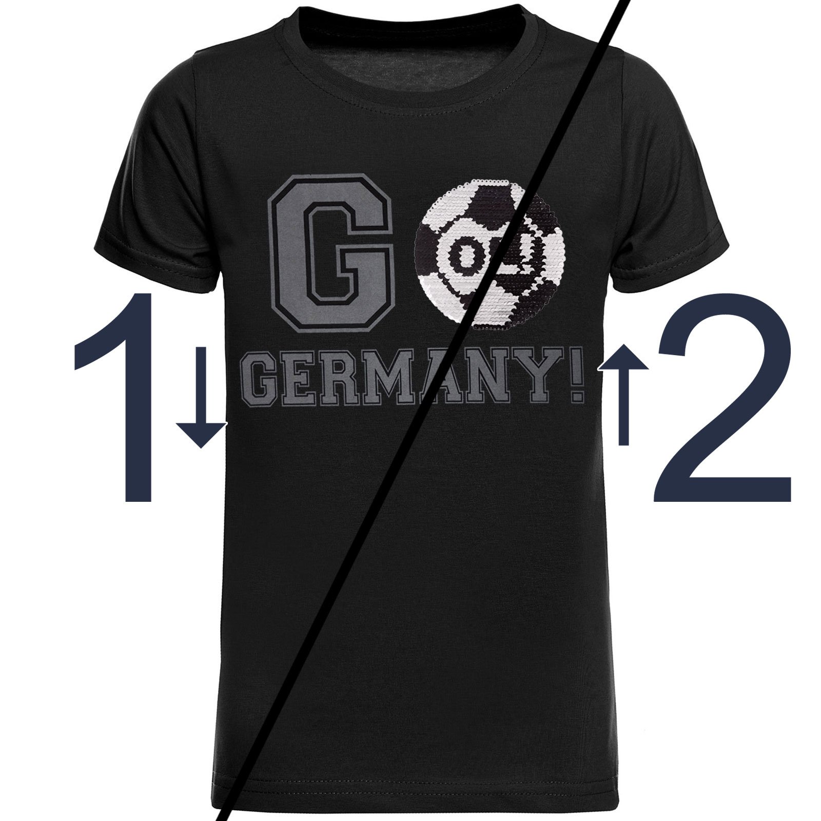 BEZLIT GO Germany Jungen T-Shirt Wendepailletten 116 Baumwolle