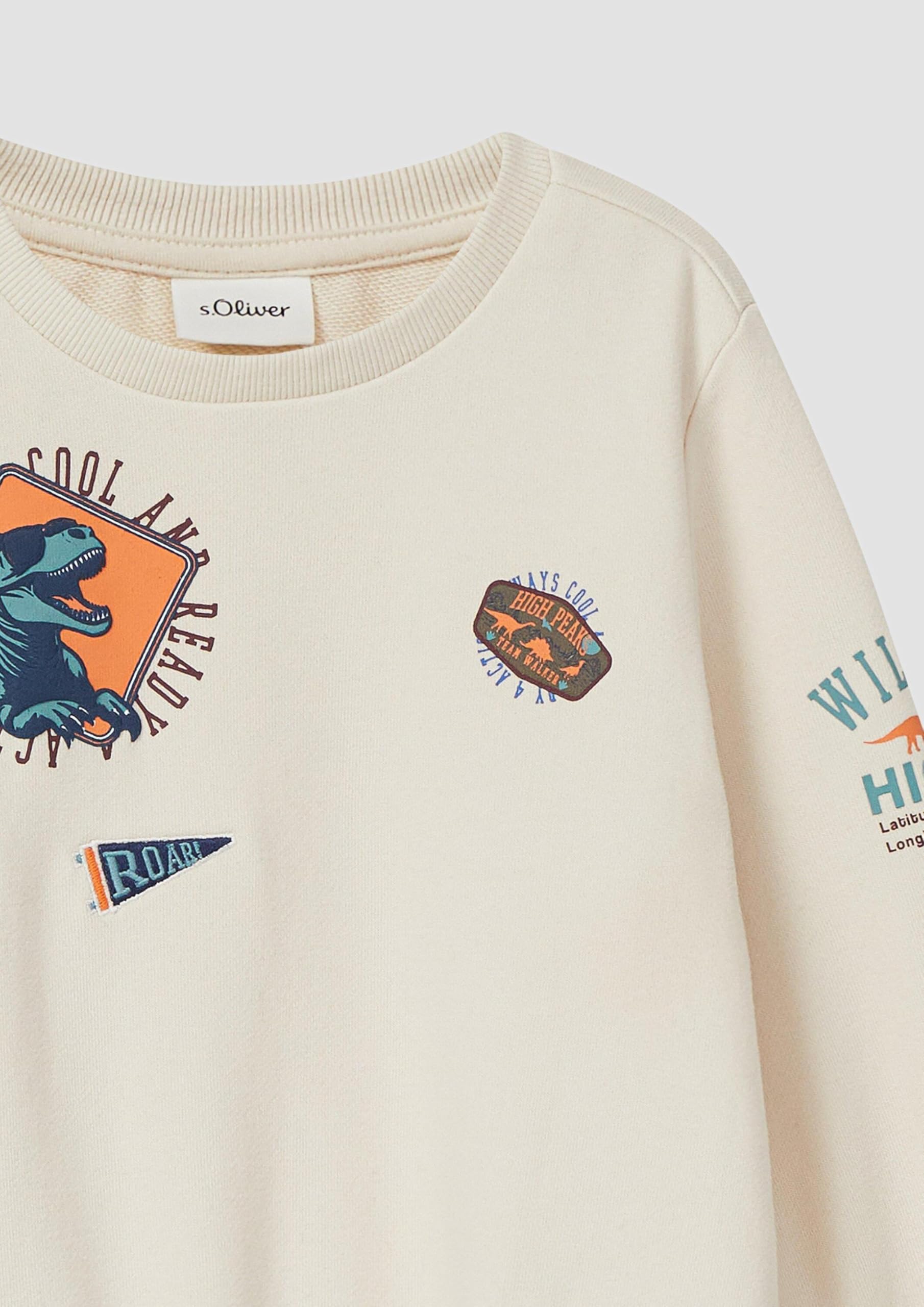 s.Oliver RED LABEL Sweatshirt 3D-Print Stickerei