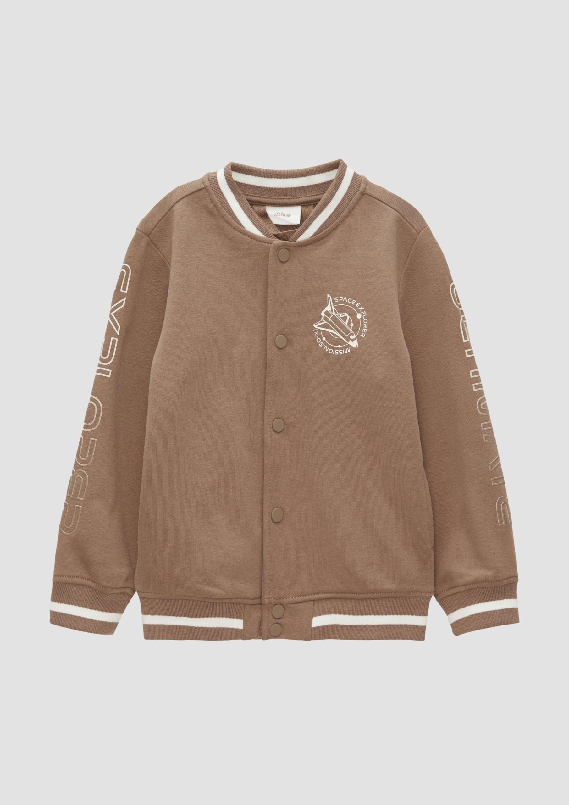 s.Oliver RED LABEL Sweatjacke Cognac Kontraststreifen 92-98