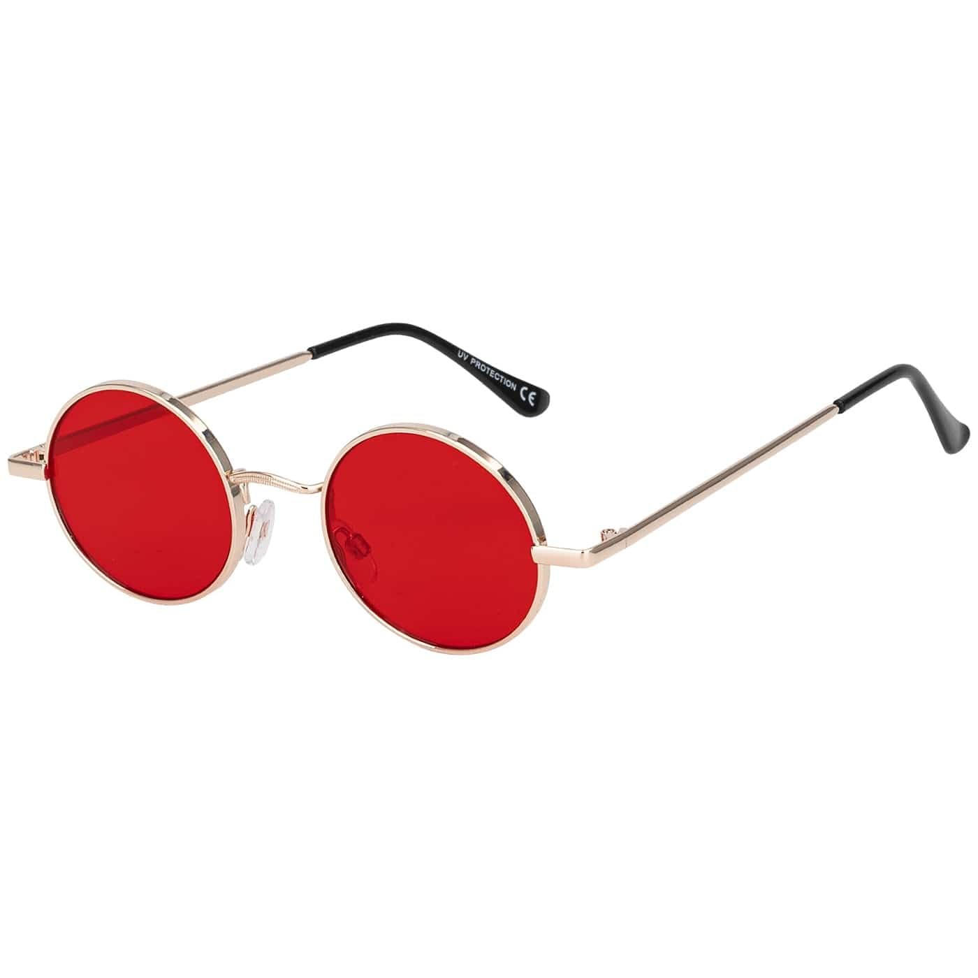 BEZLIT Damen Sonnenbrille rund Orange Metall UV400