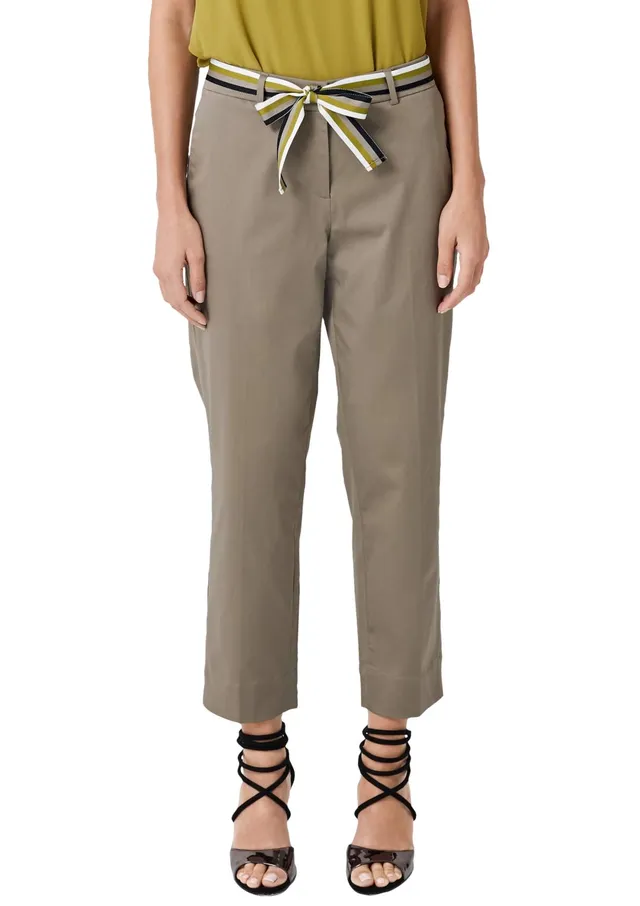 s.Oliver Black Label Rita Comfort Satinhose khaki Gr.42