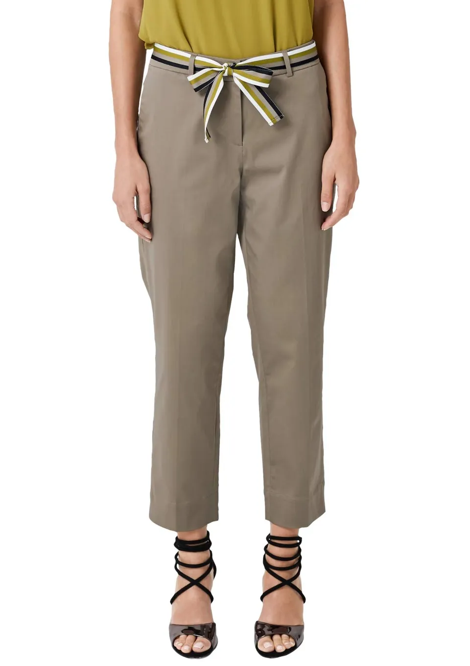s.Oliver Black Label Rita Comfort Satinhose khaki Gr.42