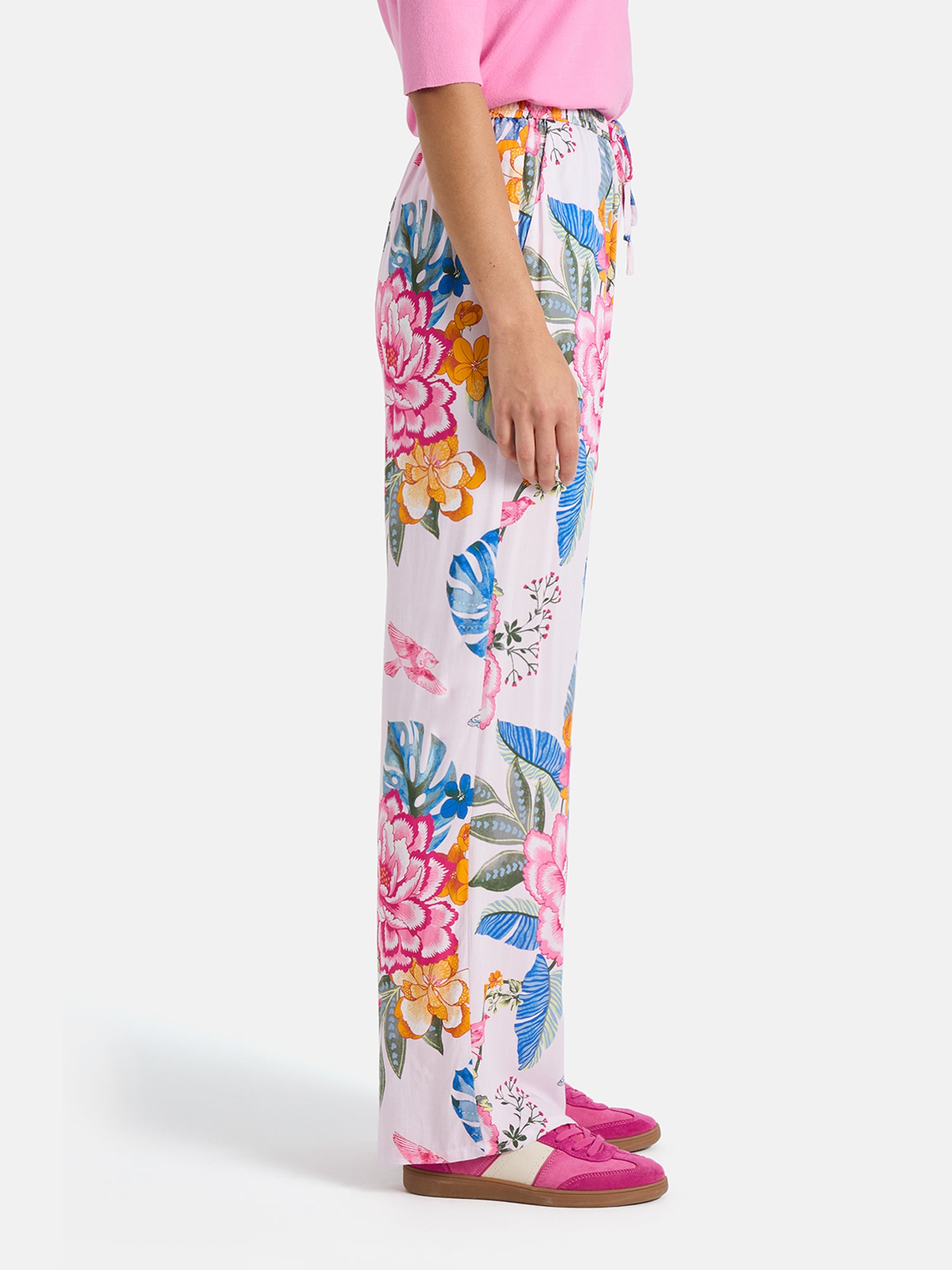 Lieblingsstück Wide Leg Hose Viskose pastel pink weit