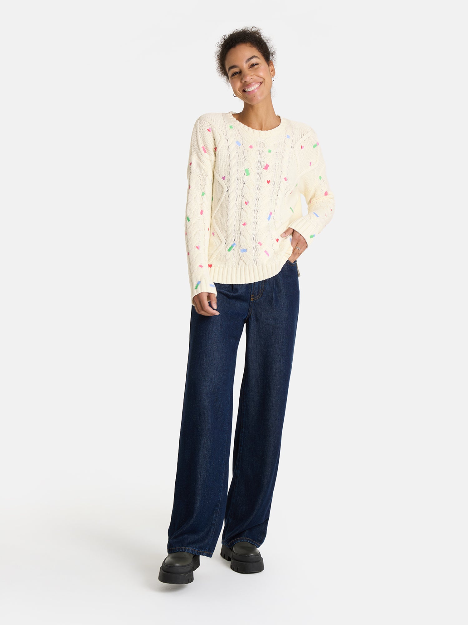 Lieblingsstück DinziL Pullover offwhite mit Zopfmuster