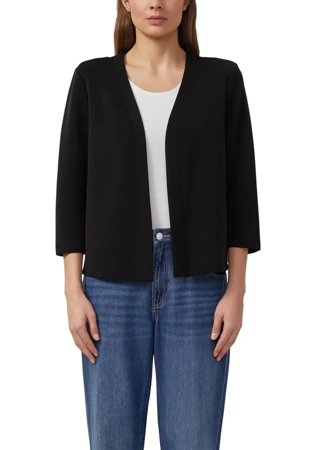 s.Oliver Red Label Scuba-Jacke Schwarz 3/4 Arm