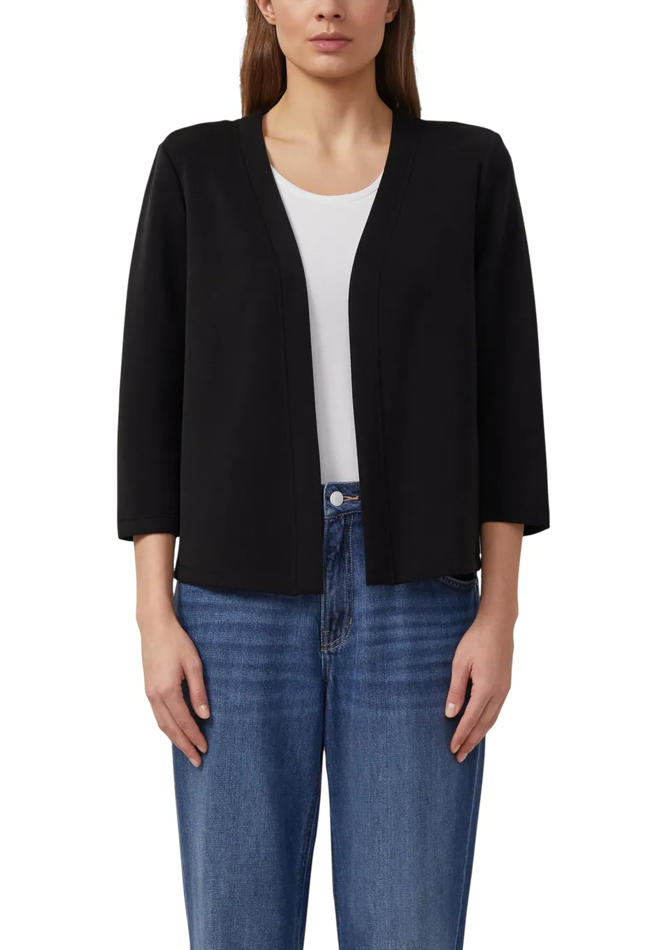 s.Oliver Red Label Scuba-Jacke Schwarz 3/4 Arm