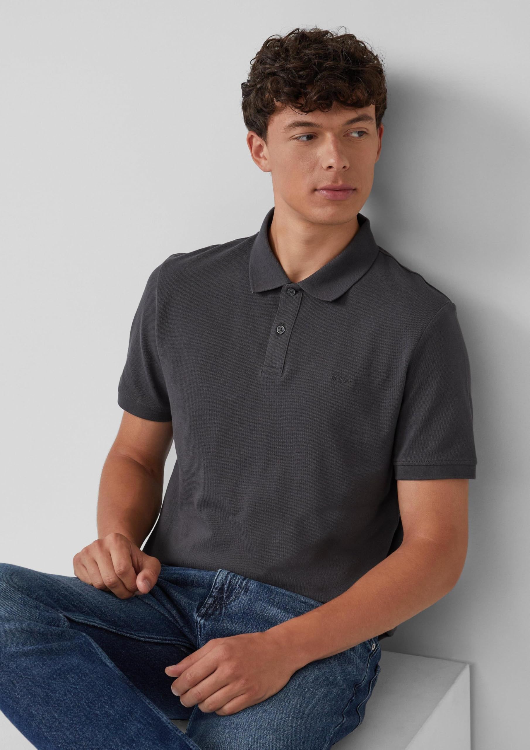 s.Oliver RED LABEL Poloshirts Piqué 2er-Pack Logo Baumwolle