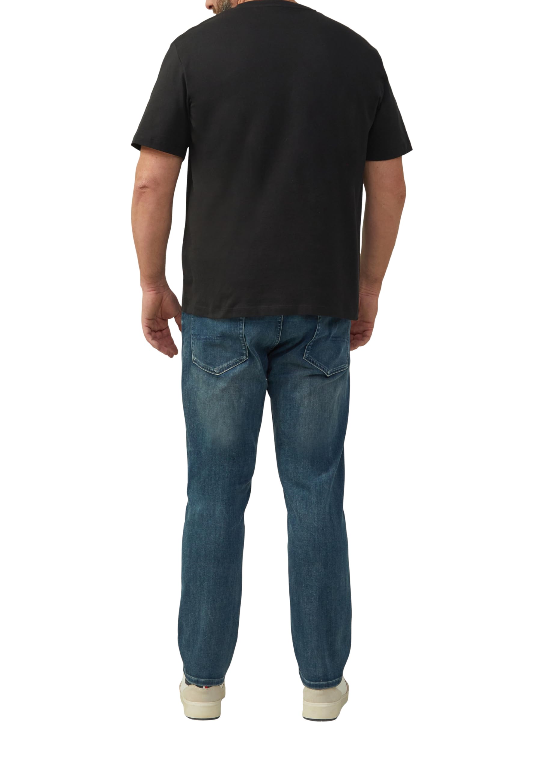 s.Oliver T-Shirt mit Logo-Print aus Baumwolle weiß