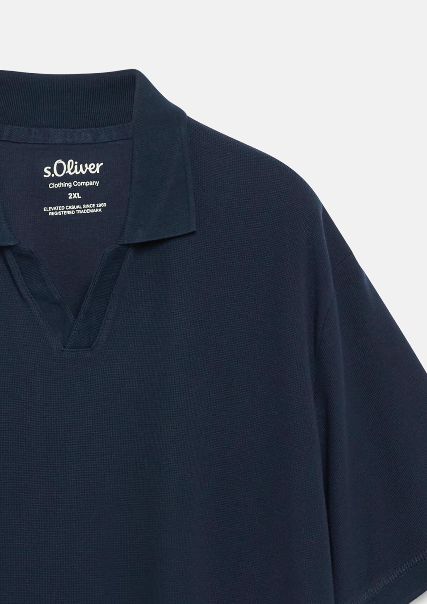 s.Oliver Junior Poloshirt Herren Waffelpiqué Baumwolle