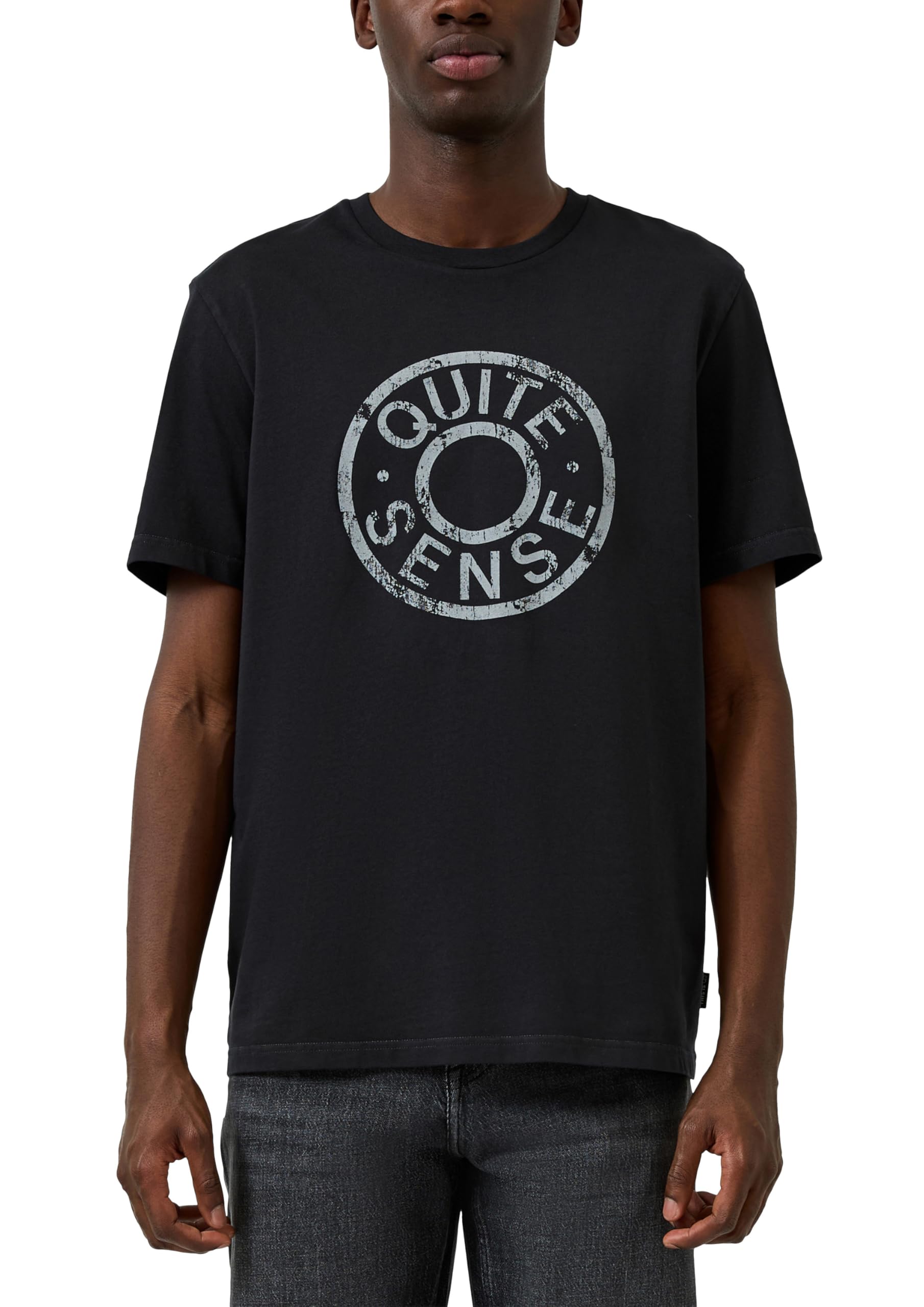 s.Oliver QS T-Shirt mit Frontprint Vintage-Print