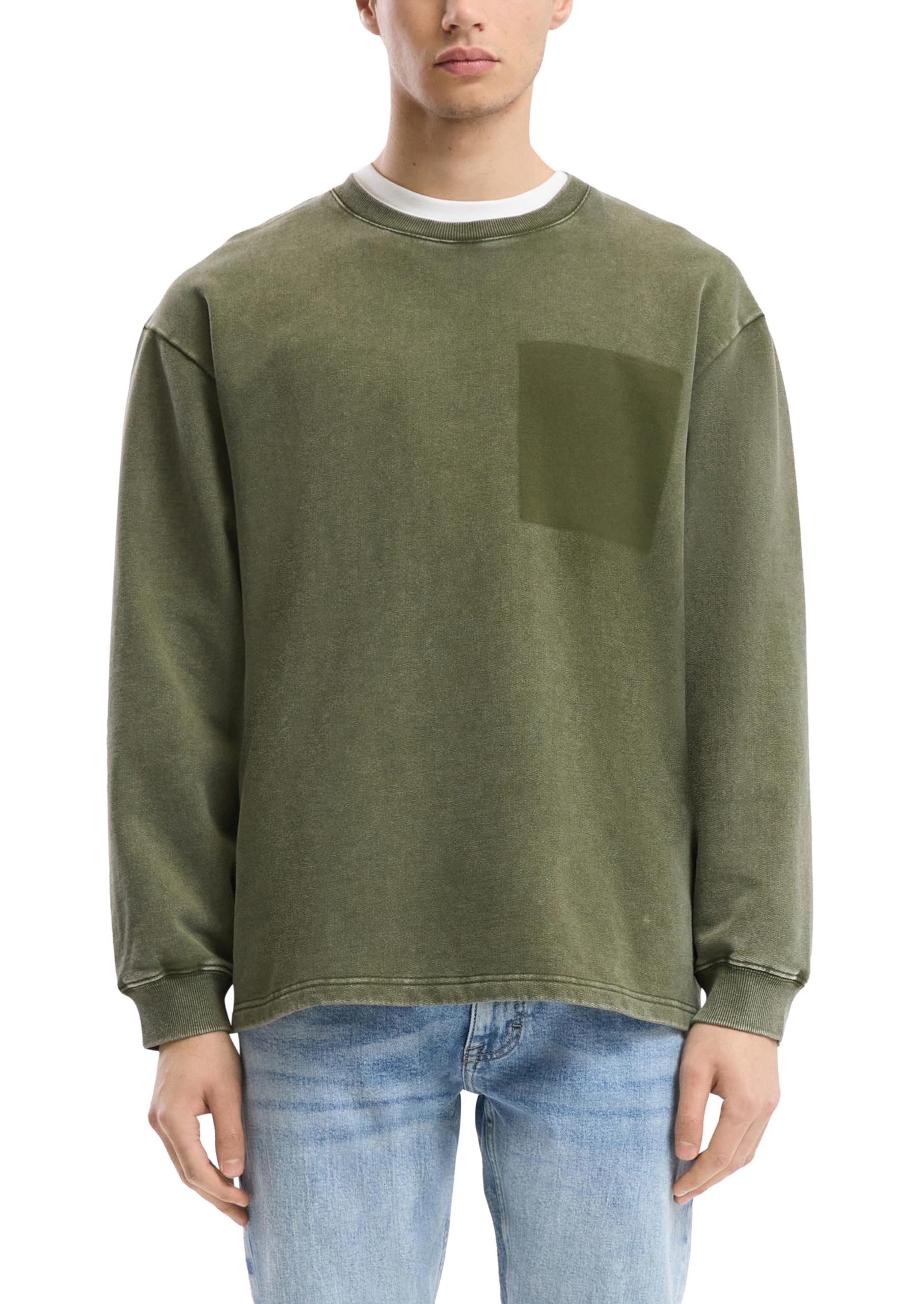 s.Oliver QS Sweatshirt gewaschen Kontrast Gr. L