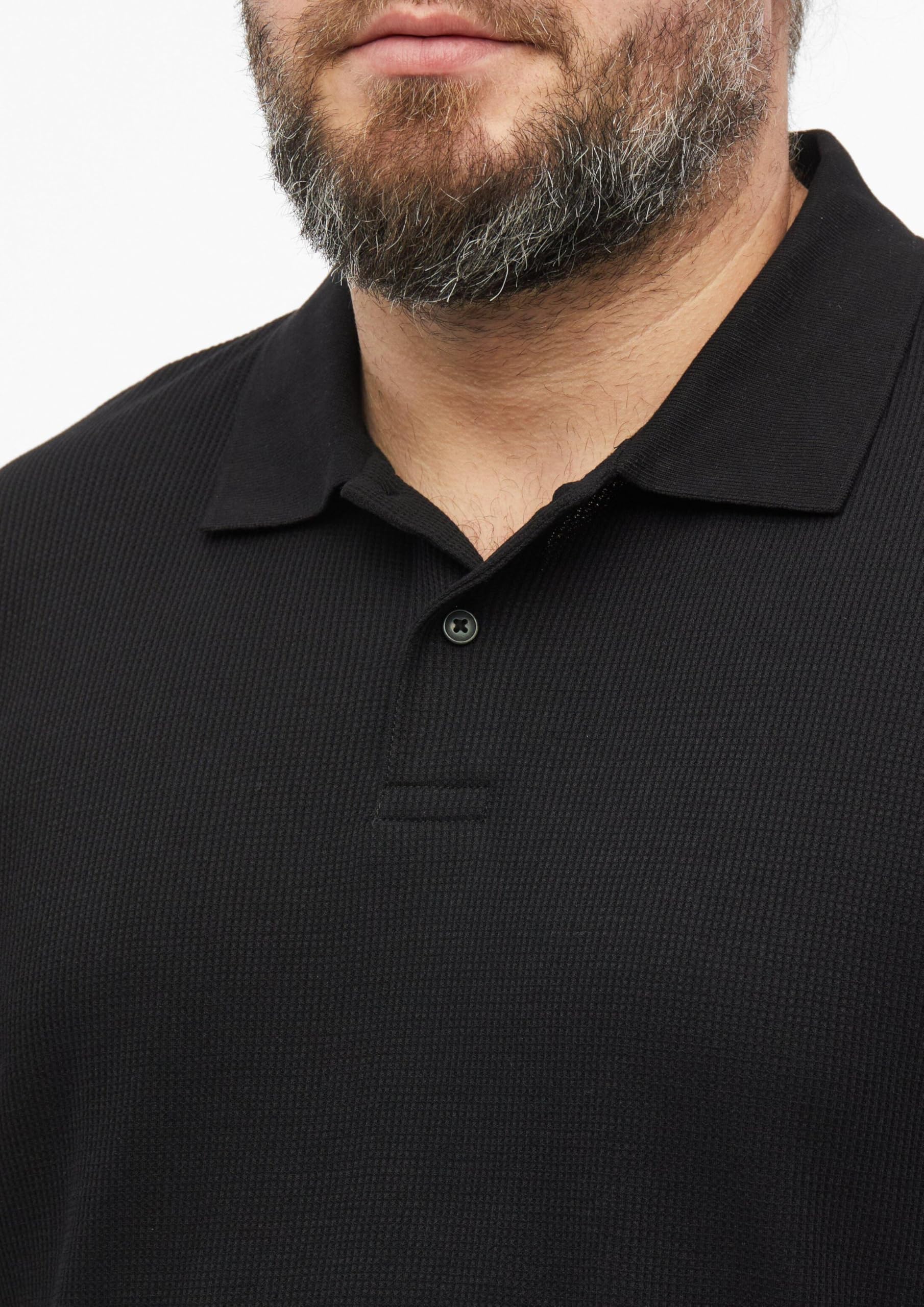 s.Oliver Junior Poloshirt Waffelpiqué schwarz 5XL