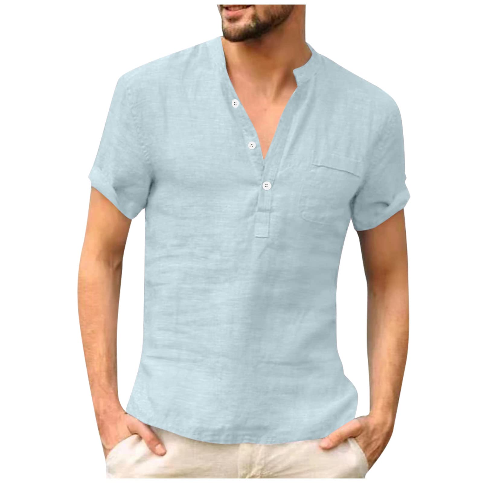 Singular AG Herren Leinenhemd Kurzarm Regular