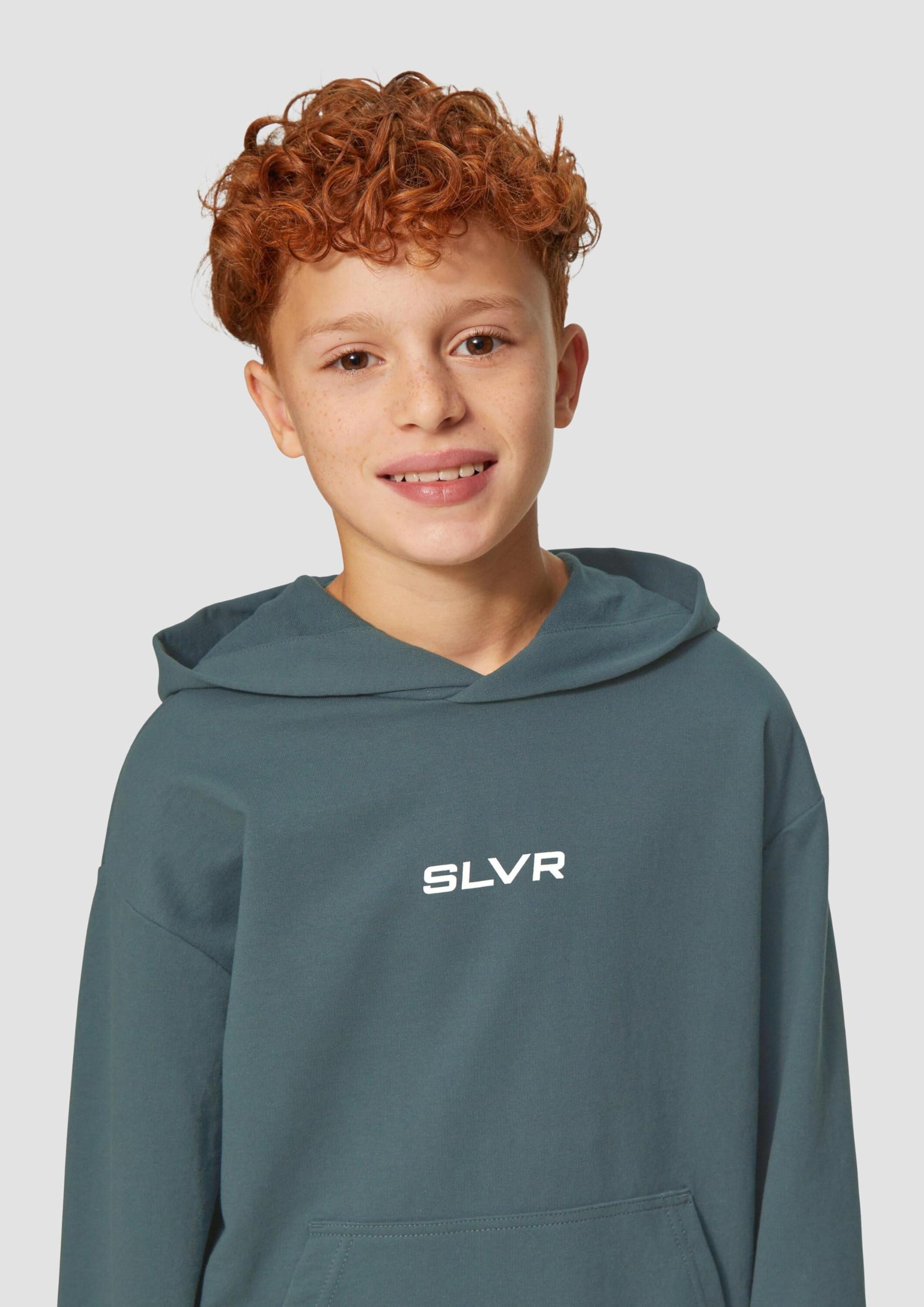 s.Oliver Junior 2160637 Hoodie 152 grau Schriftzug