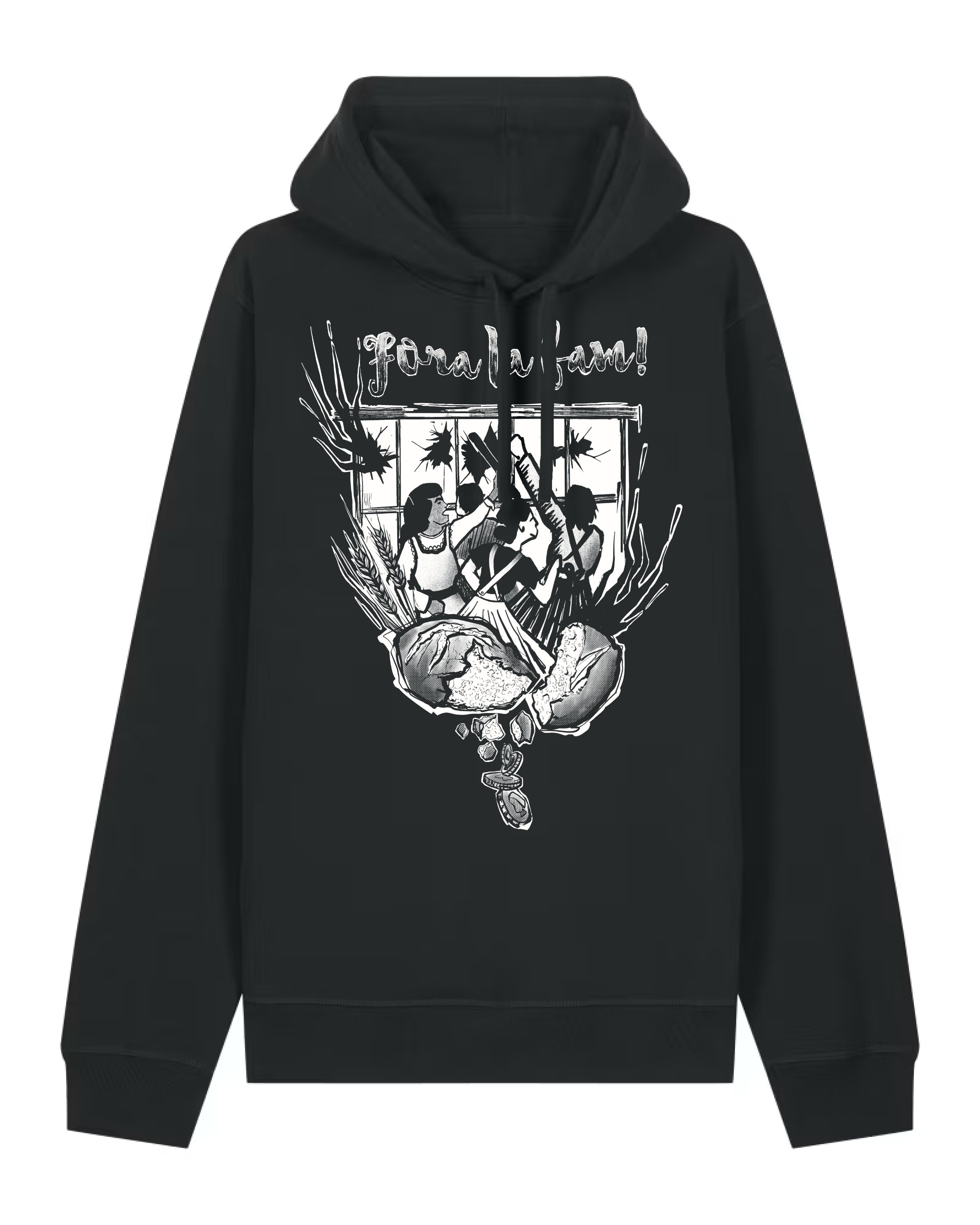 dna merch Fora La Fam Brotaufstände Hoodie Schwarz Baumwolle