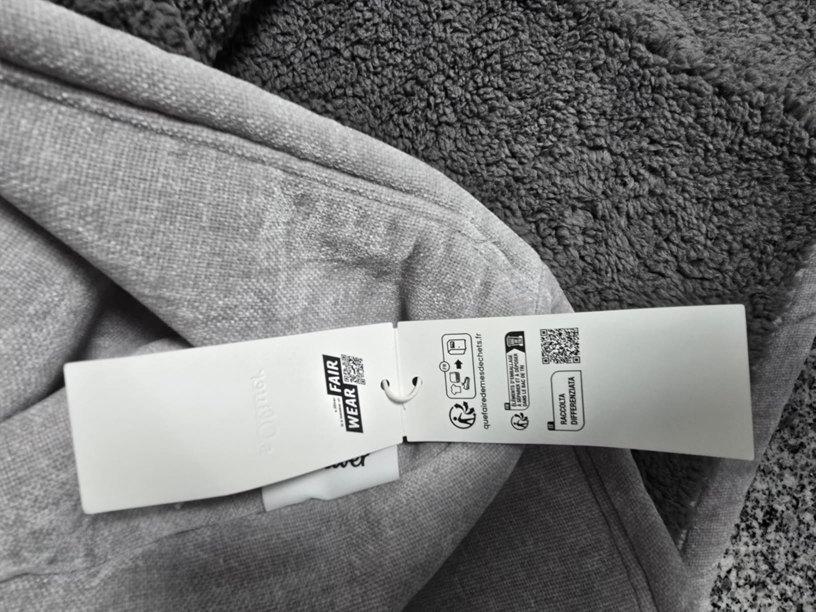 s.Oliver Lounge Hoodie Polyesterflausch grau Einheitsgröße