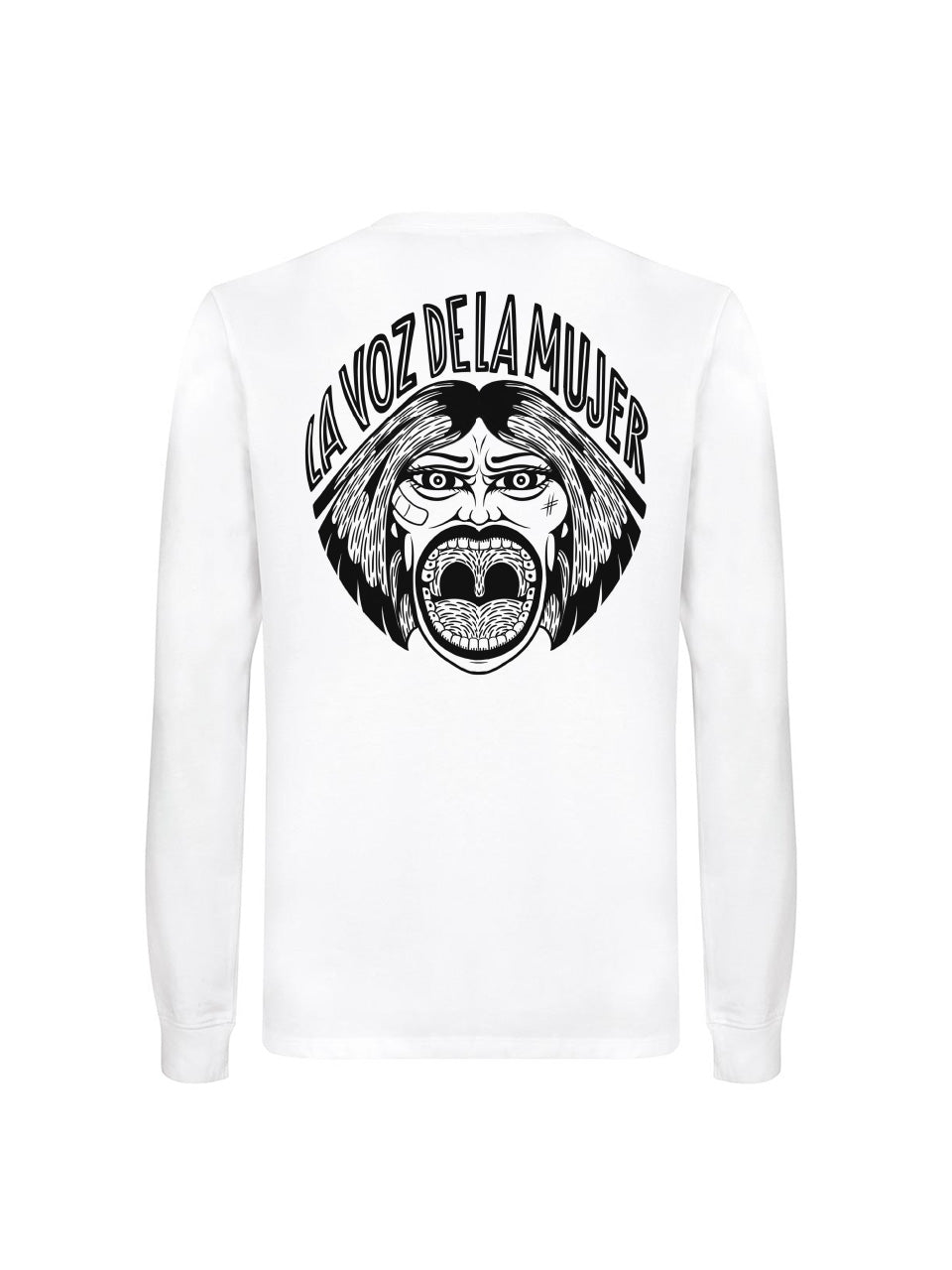 dna merch Die Stimme Der Frau Langarmshirt Schwarz Biobaumwolle