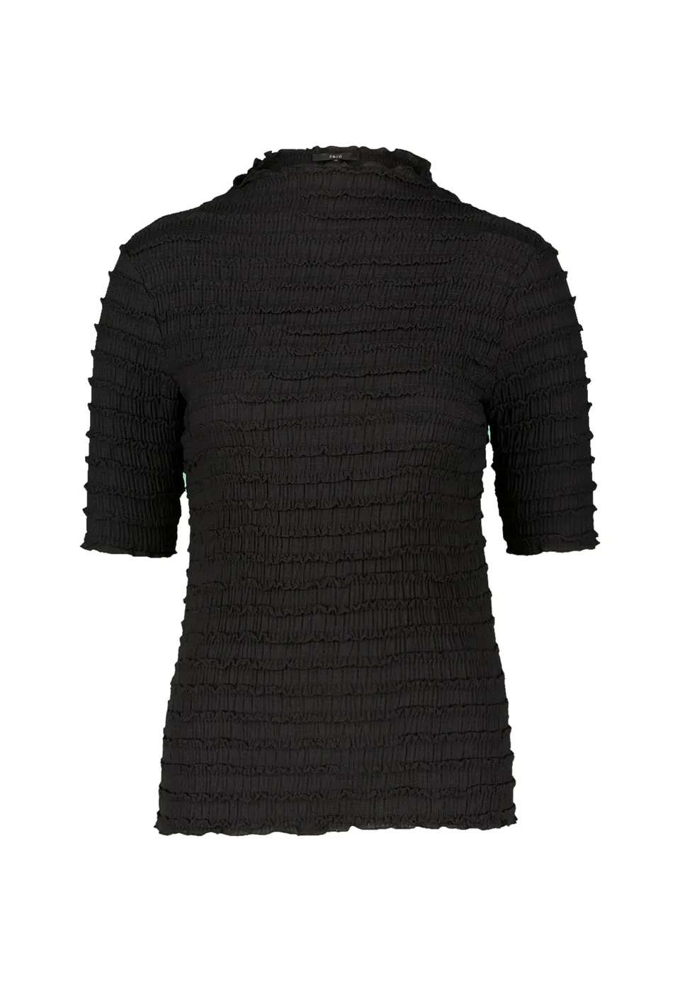 zero Shirt mit Rüschen 38 Black Beauty leger