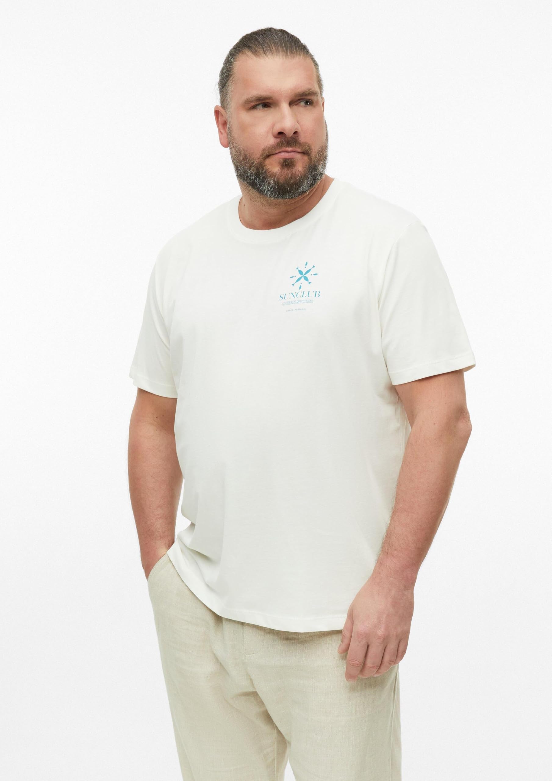 s.Oliver Junior Baumwoll-Jersey T-Shirt creme mit Print