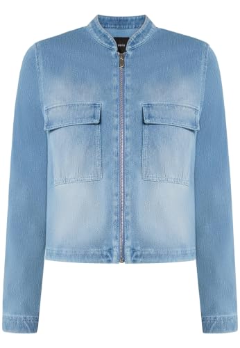 zero Reissverschluss Jeansjacke 40 Blue Denim lässig
