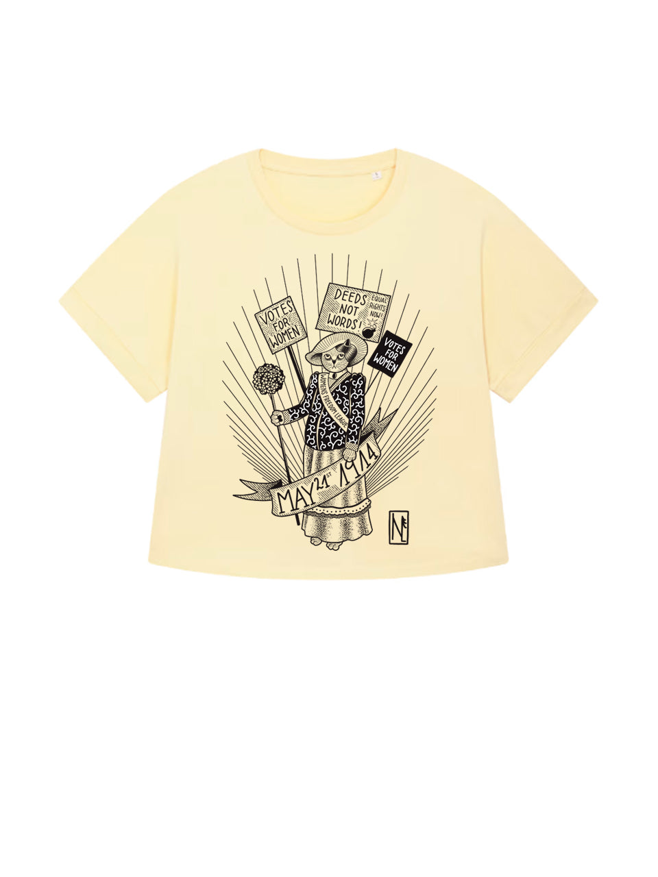 dna merch Working Class History Suffragetten 1914 T-Shirt Weiß Oversized