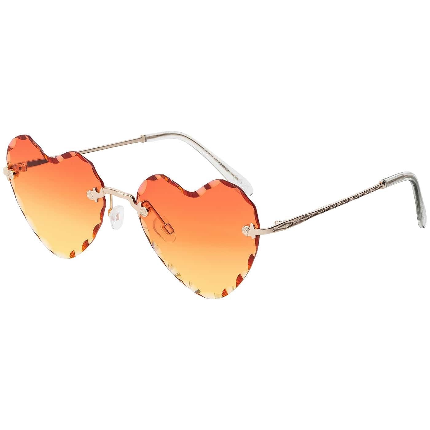 BEZLIT Herz Sonnenbrille UV400 Lila-Rot Verlauf