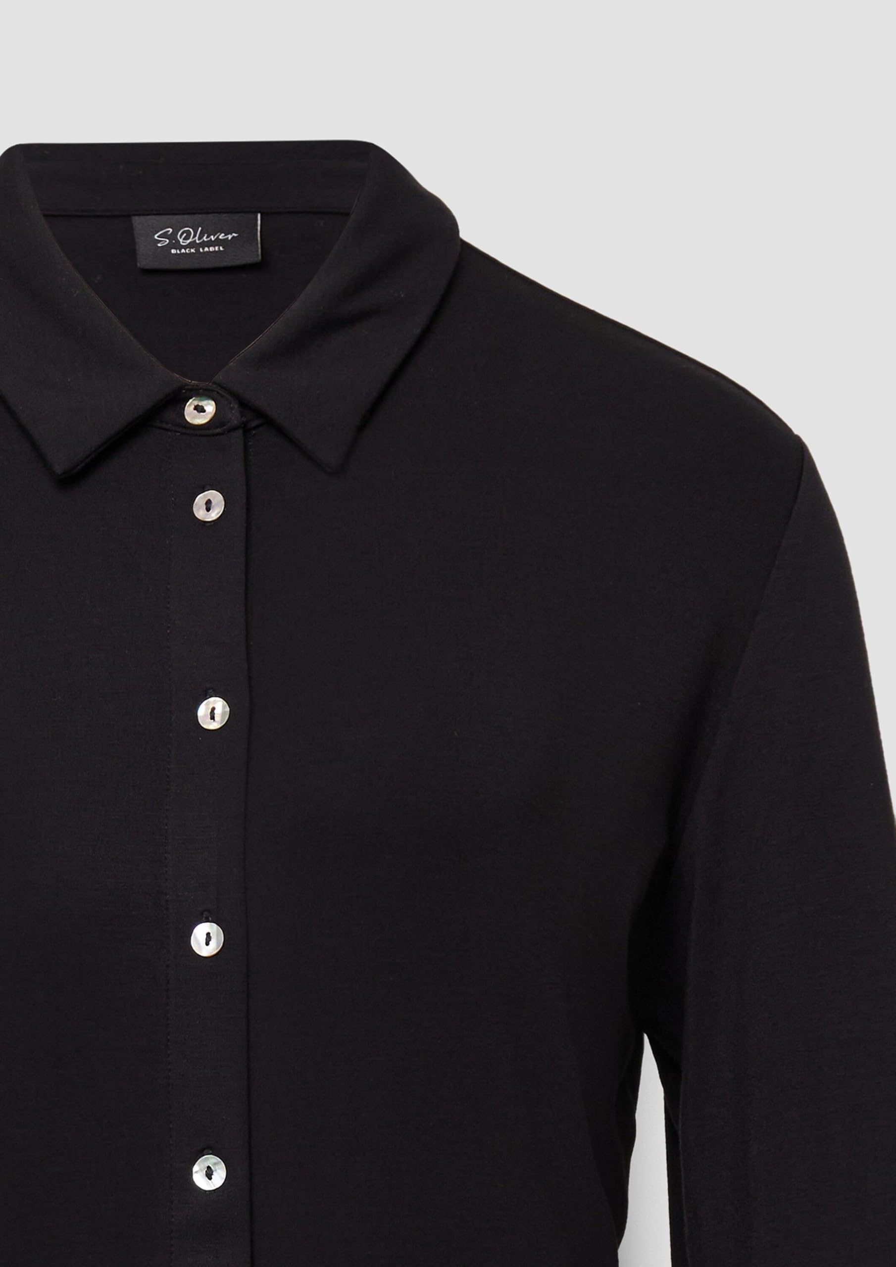 s.Oliver Junior Jerseybluse Gr. 38 Perlmuttknöpfe