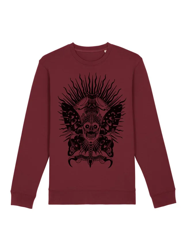 dna merch Scary Butterfly Sweatshirt Bio-Baumwolle Schmetterling
