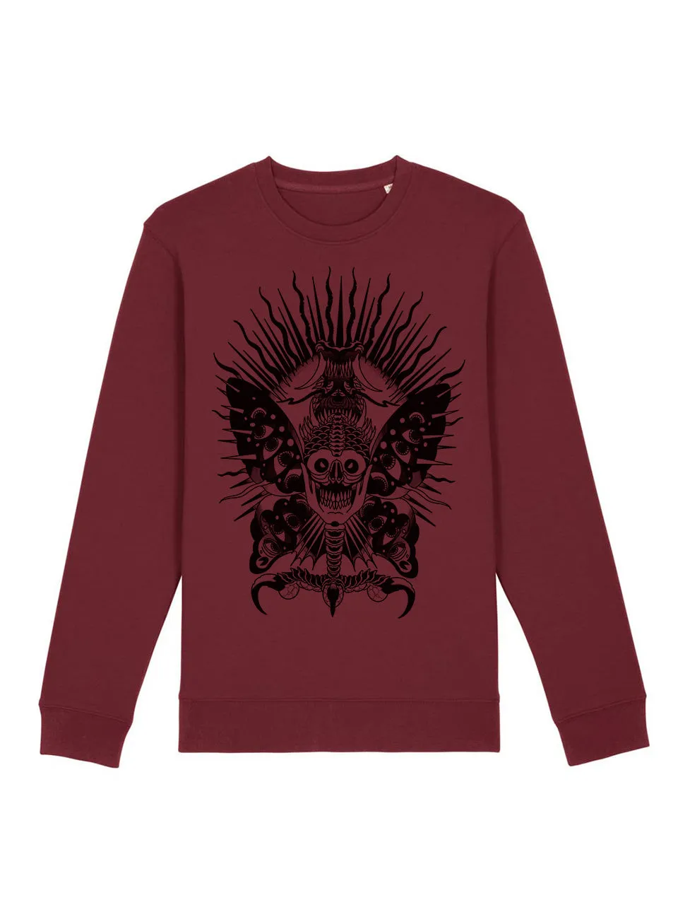 dna merch Scary Butterfly Sweatshirt Bio-Baumwolle Schmetterling