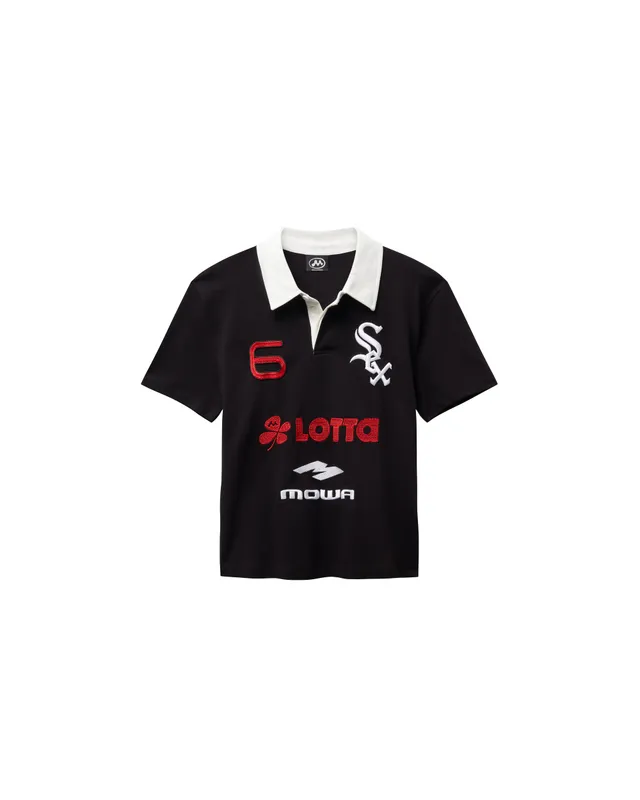 Mowalola ATL Relaxed Polo Shirt Baumwolle gestickt